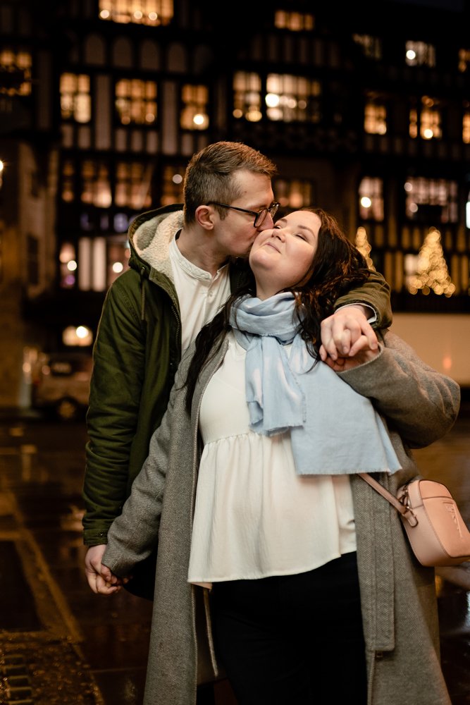 Christmas lights photoshoot in London