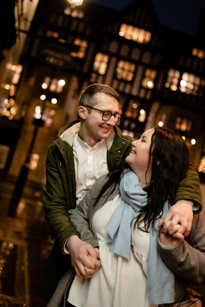 Christmas lights photoshoot in London