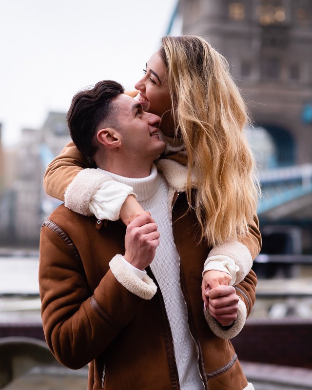Tower bridge London engagement shoot