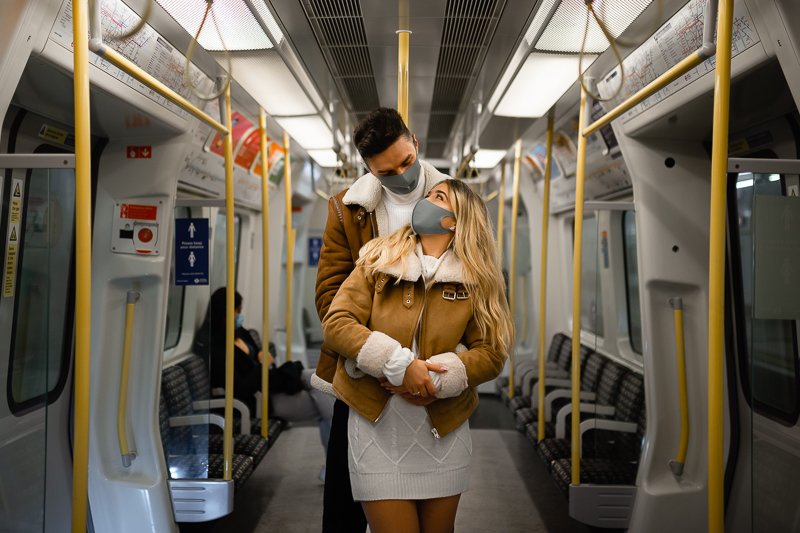London underground engagement shoot