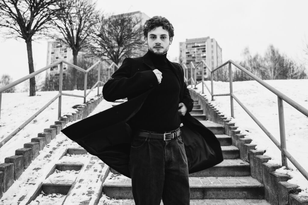 black and white men portraits